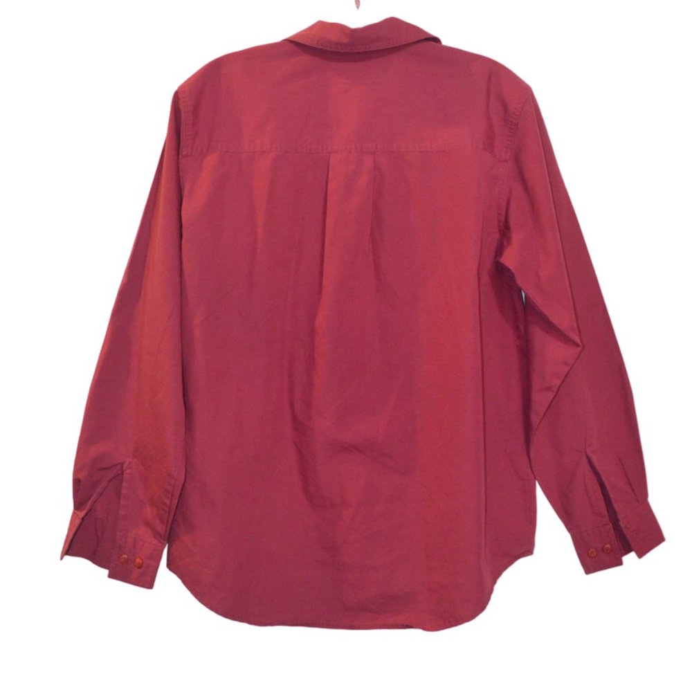 CABIN CREEK (R) Long Sleeves Red Button-Down Shirt Front Pocket Small/Chico